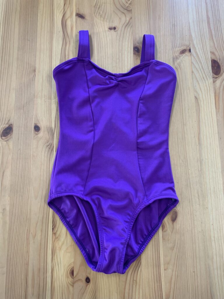 Purple thick strap leotard | L'Academie